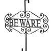Clearance 16 in. Halloween Beware Wreath Hanger Wreaths