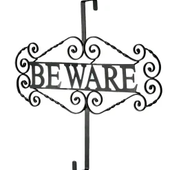 Clearance 16 in. Halloween Beware Wreath Hanger Wreaths