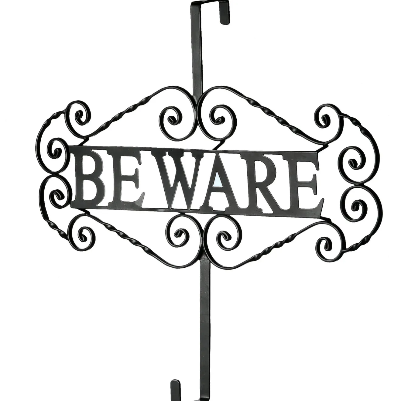 Clearance 16 in. Halloween Beware Wreath Hanger Wreaths