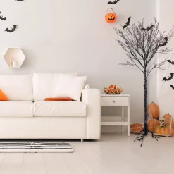 Outlet 68 in. Halloween Black Leafless Tree Decoration Trees