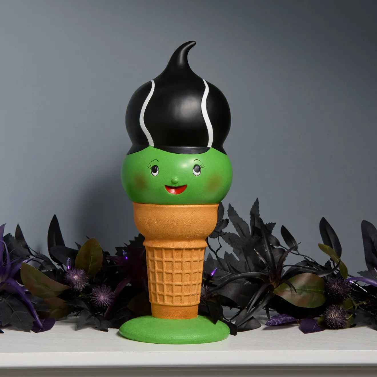Sale 14 in. Halloween Frankenstein I-Scream Cone Tabletop Decoration Indoor Decorations