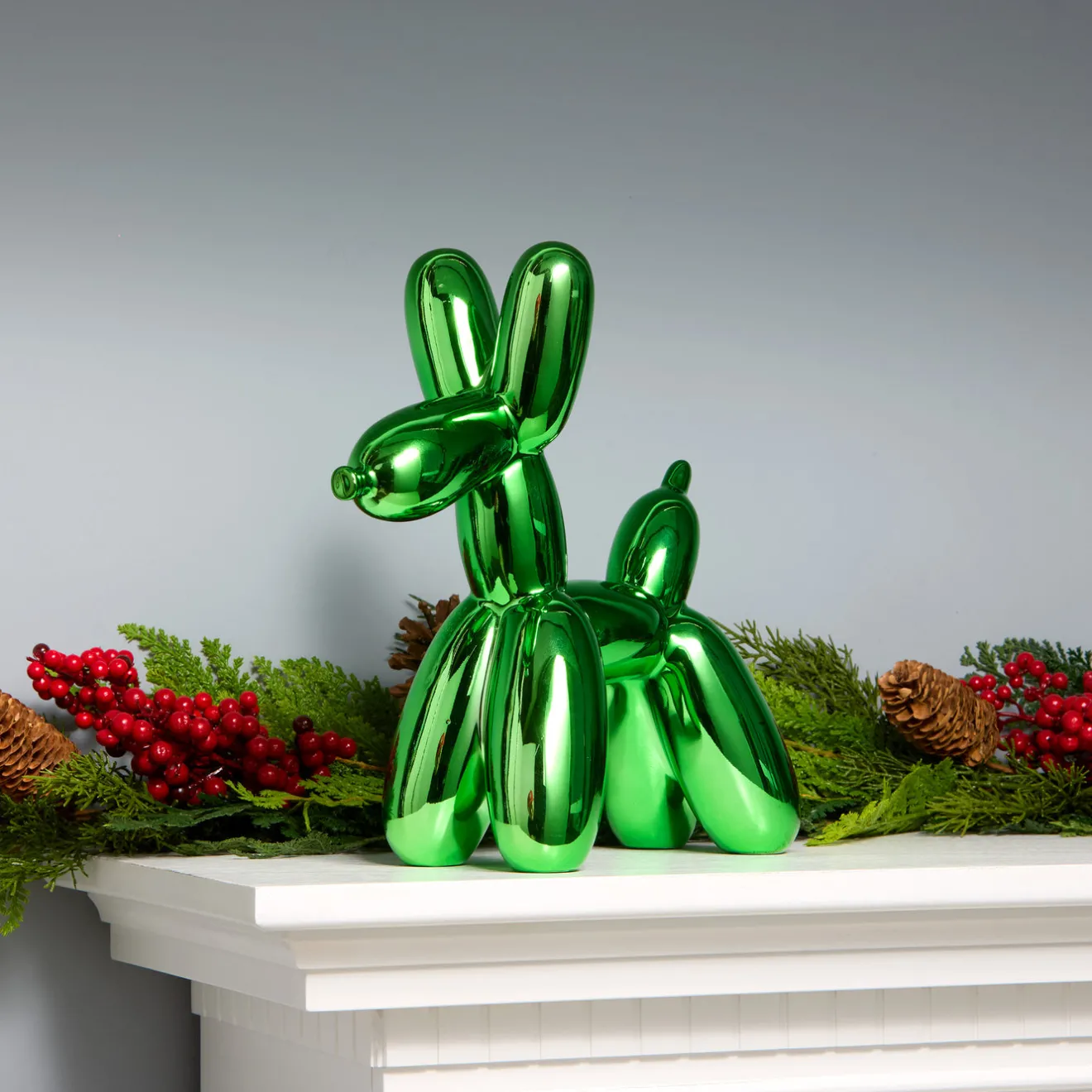 Outlet 11 in. Halloween Green Balloon Dog Figurine Indoor Decorations