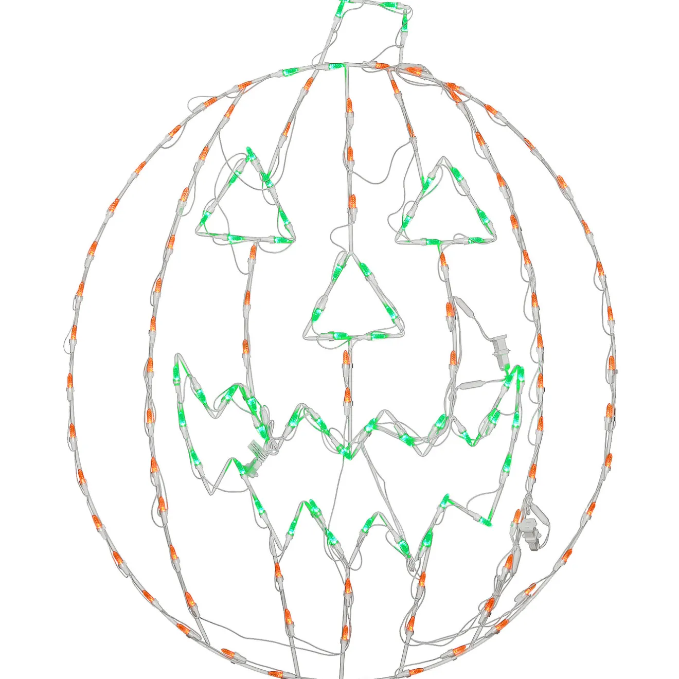 Outlet 44 in. Halloween Jack O Lantern Lighted Sign Decoration with LED Lights Sign Decorations