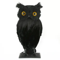 Hot 11 in. Halloween Lifelike Owl Tabletop Decoration Indoor Decorations