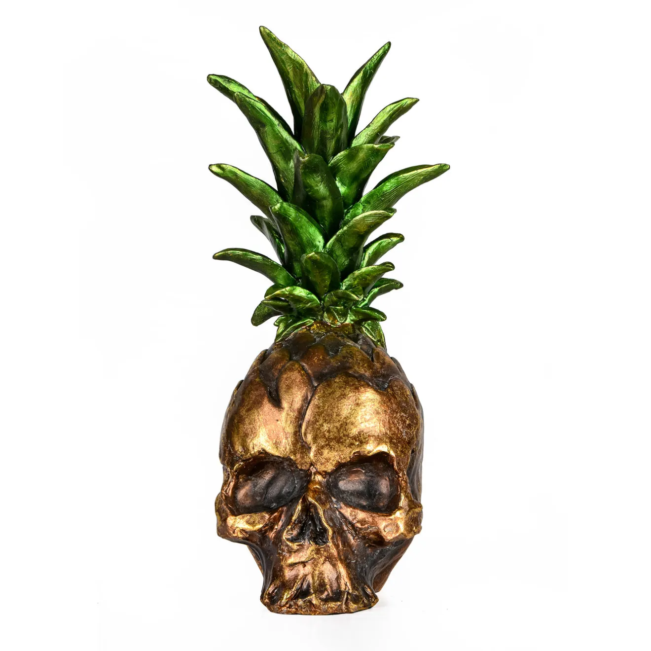 Clearance 14 in. Halloween Pineapple Skull Tabletop Decoration Indoor Decorations