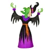 Online 47 in. Halloween Pre Lit Cackling Green Witch Lawn Decoration with LED Lights Outdoor Decorations
