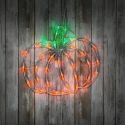 14 in. Halloween Pumpkin Lighted Sign Decoration with LED Lights Sign Decorations