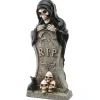 Outlet 12 in. Halloween Skeleton Behind a Tombstone Decoration Indoor Decorations