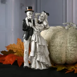 Sale 11 in. Halloween Skeleton Bride and Groom Decoration Indoor Decorations