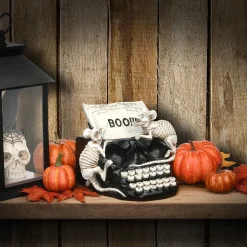 Clearance 8 in. Halloween Skull Shaped Typewriter Decoration Indoor Decorations