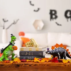 Outlet 12 in. Halloween Stegosaurus Dinosaur Skeleton Tabletop Decoration Indoor Decorations