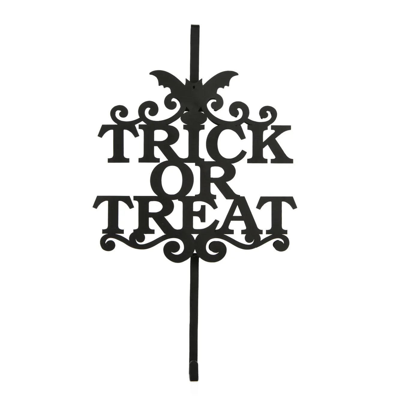 New 19 in. Halloween Trick or Treat Metal Wreath Hanger Wreaths