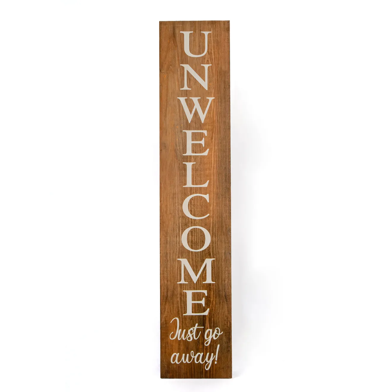 Hot 39 in. Halloween Unwelcome Just Go Away Wooden Hanging Porch Sign Decoration Sign Decorations