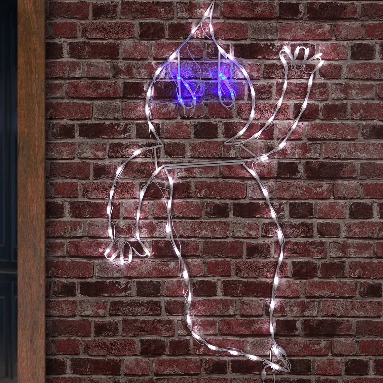 Outlet 51 in. Halloween Waving Ghost Lighted Sign Decoration with LED Lights Sign Decorations