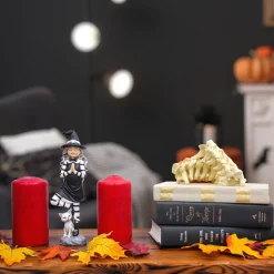 Discount 9 in. Halloween Witch in a Yoga Pose Tabletop Decoration Indoor Decorations