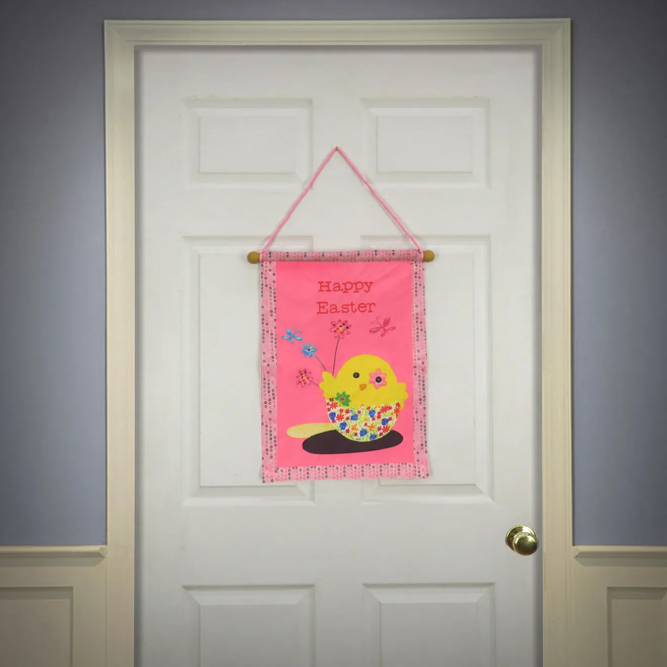18 in. Happy Easter Hanging Banner Decoration Wall Decorations