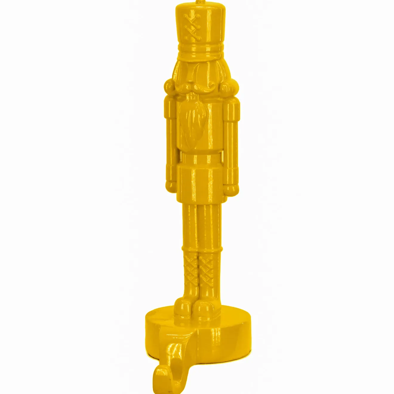 Clearance 10 in. HGTV Home Collection Nutcracker Stocking Holder, Yellow Decorative Accents