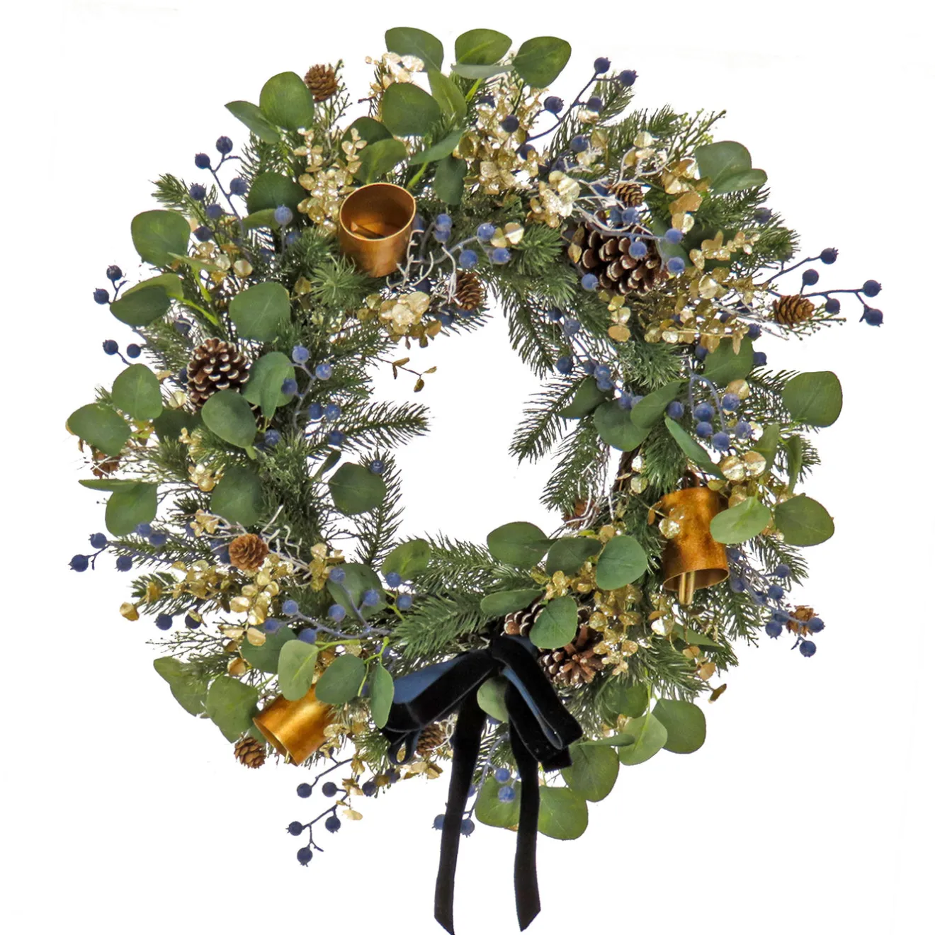 Sale 28 in. HGTV Home Collection Swiss Chic Wreath Unlit Christmas Wreaths|25-36 Inch Christmas Wreaths