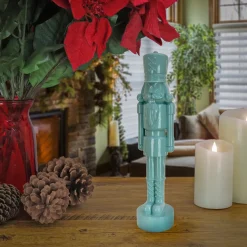 12 in. HGTV Home Collection Nutcracker Christmas Decor, Icy Blue Decorative Accents