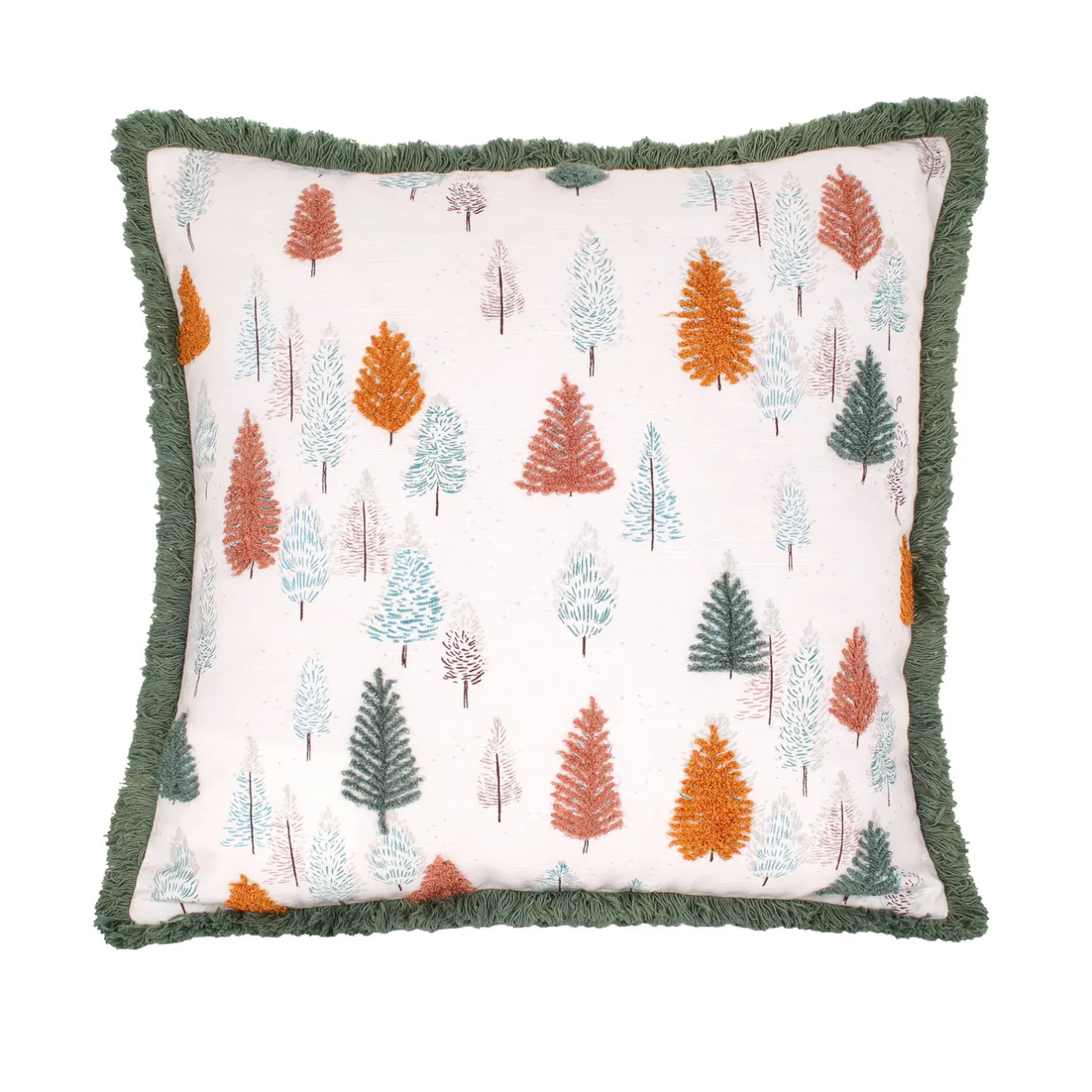 Sale 18 in. HGTV Home Collection Whimsical Forest Christmas Pillow Pillows & Throws