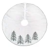 Clearance 52 in. HGTV Home Collection Embroidered Evergreens Tree Skirt Tree Skirts & Collars