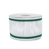 Clearance 3 in. HGTV Home Collection Dupioni Double-Sided Ribbon, White & Green Tree Ribbons