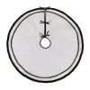Hot 52 in. HGTV Home Collection White Tree Skirt with Black Trim Tree Skirts & Collars