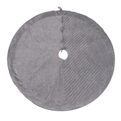 Online 60 in. HGTV Home Collection Quilted Velvet Tree Skirt, Silver Tree Skirts & Collars