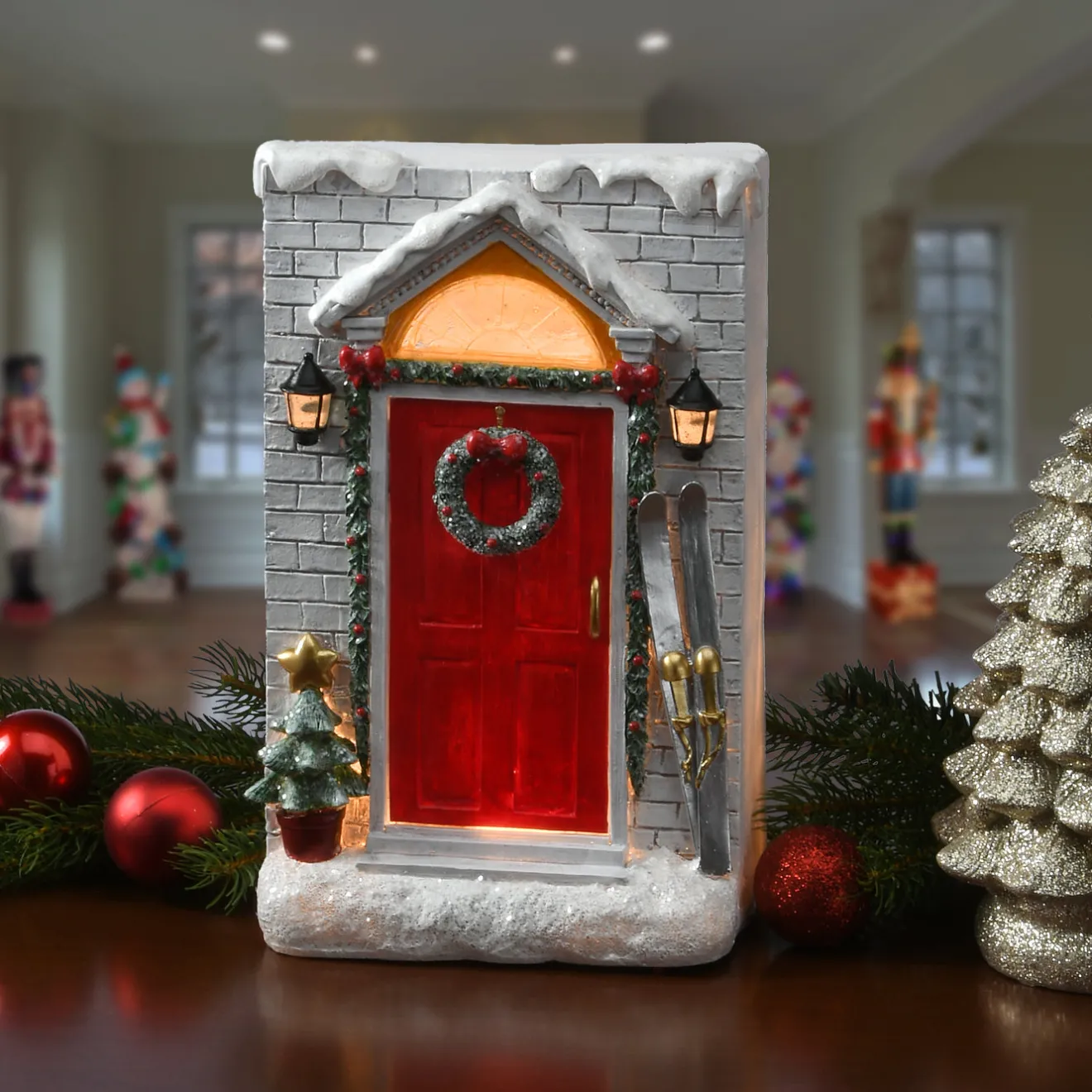 Outlet 10 in. Holiday Door Front Decorative Accents