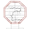 Clearance 44 in. LED Light Strip “Santa Stop Here in. Sign Decorative Accents