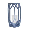 Discount 11 in. Modern Design and Finish Ice Melt Blue Outdoor Lantern Candleholder Outdoor Lighting