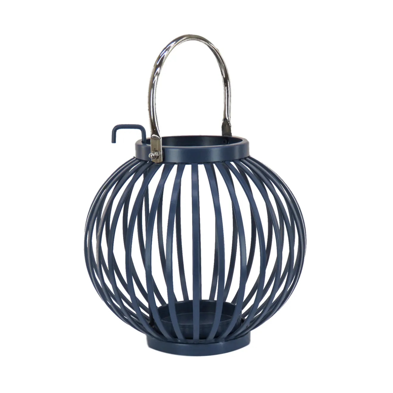 10 in. Modern Design and Finish Dark Blue Outdoor Lantern Candleholder Outdoor Lighting