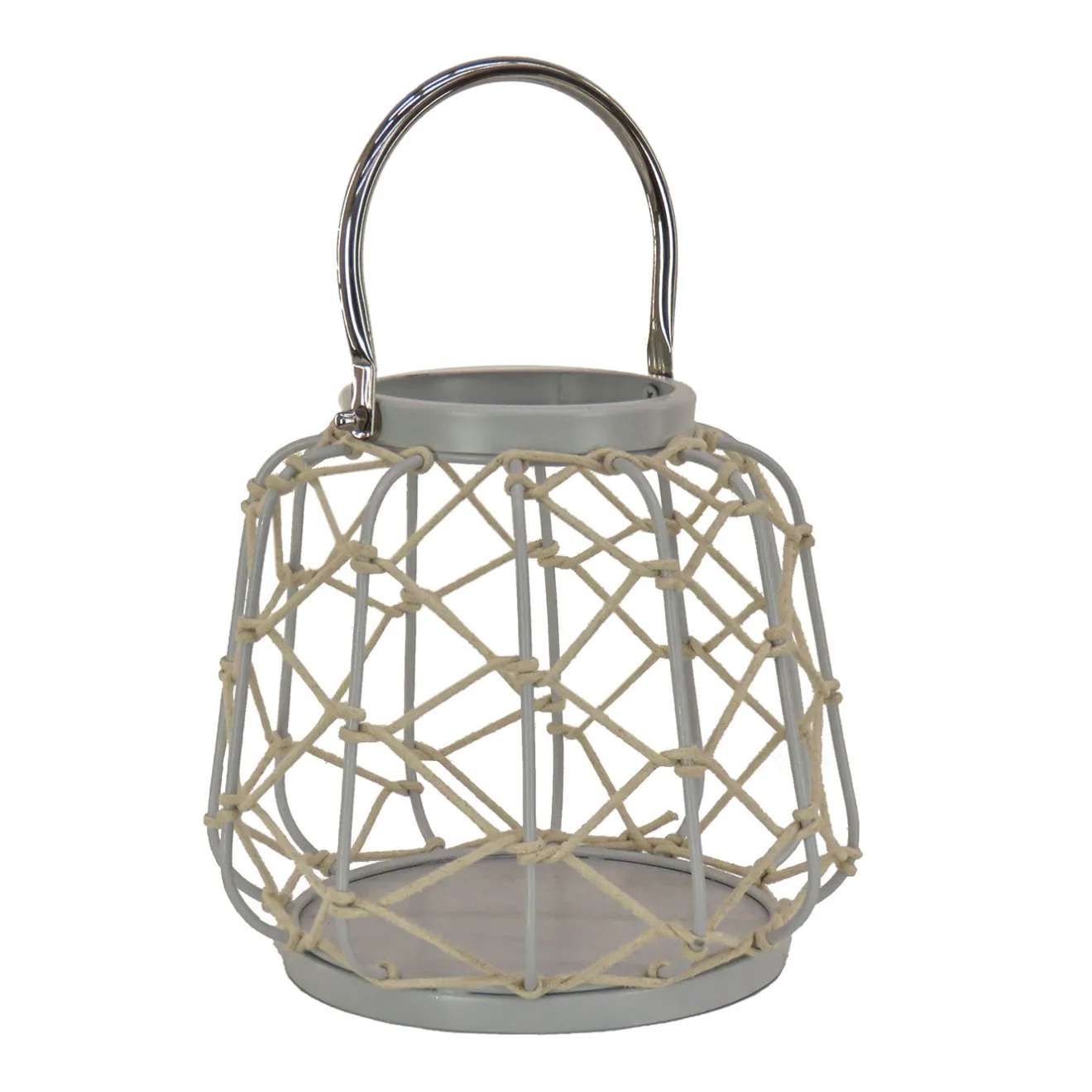 10 in. Modern Design and Finish Glacier Gray Outdoor Lantern Candleholder Outdoor Lighting
