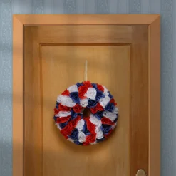 Online 14 in. Patriotic Rose Wreath Wreaths