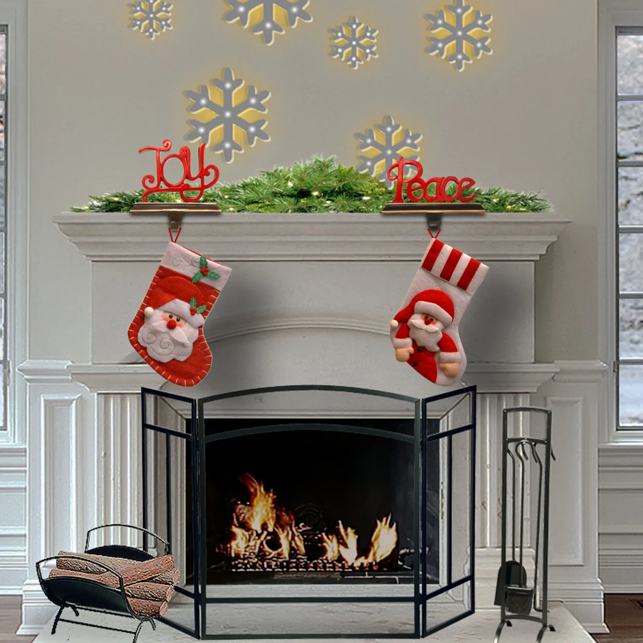 Best 8.7 in. Peace Stocking Holder Decorative Accents