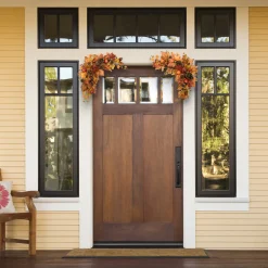 New 30 in. 2-Piece Fall Door Corners with Maple Leaves, Pine Cones, Pomegranates, Berry Clusters Fall Decorations
