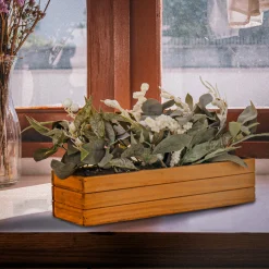 Sale 22 in. Planter Box with Christmas Greenery Centerpieces