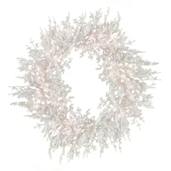 Discount 30 in. Pre-Lit HGTV Home Collection Christmas by the Sea Coral Wreath Pre-Lit Christmas Wreaths|25-36 Inch Christmas Wreaths