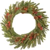 Hot 24 in. Pre-Lit Dorchester Fir Wreath with LED Lights Pre-Lit Christmas Wreaths|25-36 Inch Christmas Wreaths