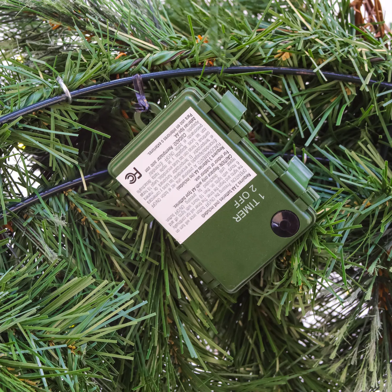 Clearance 30 in. Pre-Lit Glistening Pine Wreath with LED Lights Pre-Lit Christmas Wreaths|25-36 Inch Christmas Wreaths