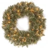 Best 24 in. Pre-Lit Glittery Bristle Pine Wreath with Twinkly LED Lights Pre-Lit Christmas Wreaths|21-24 Inch Christmas Wreaths