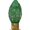 Sale 20 in. Pre-Lit Green Christmas Light Bulb Decoration Yard Decorations