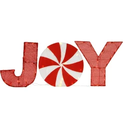Best 18 in. Pre-Lit JOY Decoration Yard Decorations