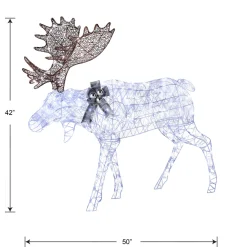 Best 50 in. Pre-lit Moose Decoration Yard Decorations