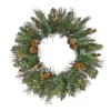 Sale 24 in. Pre-Lit North Conway Wreath with Warm White LED Lights Pre-Lit Christmas Wreaths|21-24 Inch Christmas Wreaths