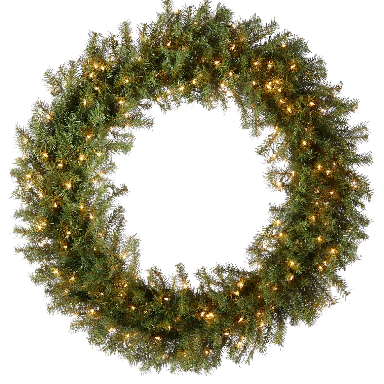 Best 48 in. Pre-Lit Norwood Fir Wreath with Clear Lights Pre-Lit Christmas Wreaths|37-60 Inch Christmas Wreaths