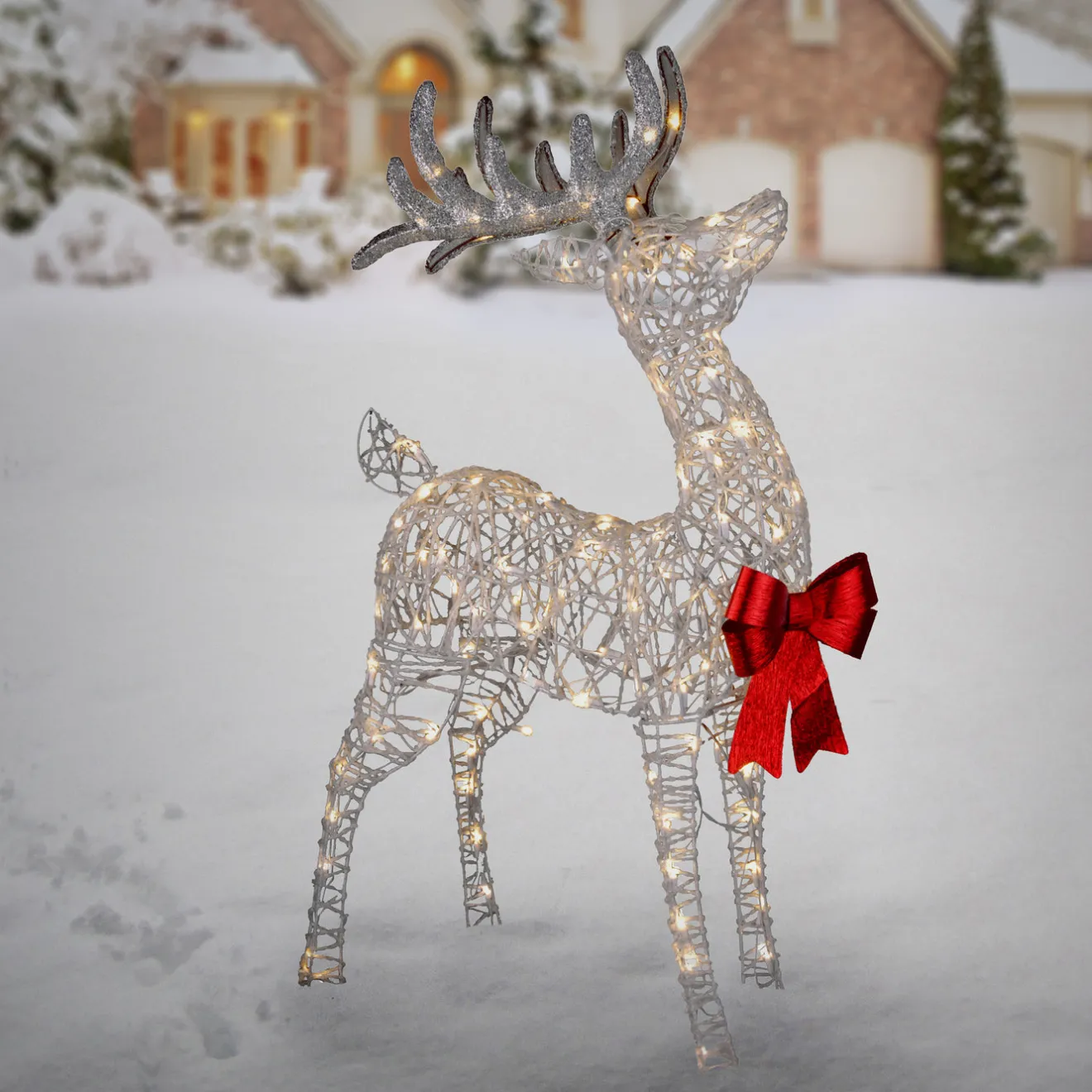 Online 48 in. Pre-lit Standing Buck Yard Decorations