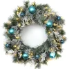 Outlet 24 in. Pre-Lit Tinkham Pine Wreath with LED Lights Pre-Lit Christmas Wreaths|21-24 Inch Christmas Wreaths