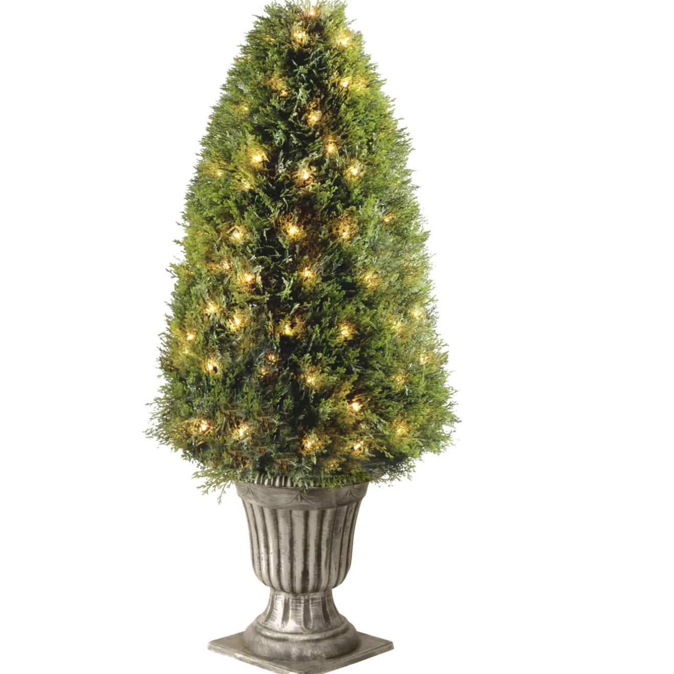 Best 48 in. Pre-Lit Upright Juniper Topiary Topiaries & Shrubs