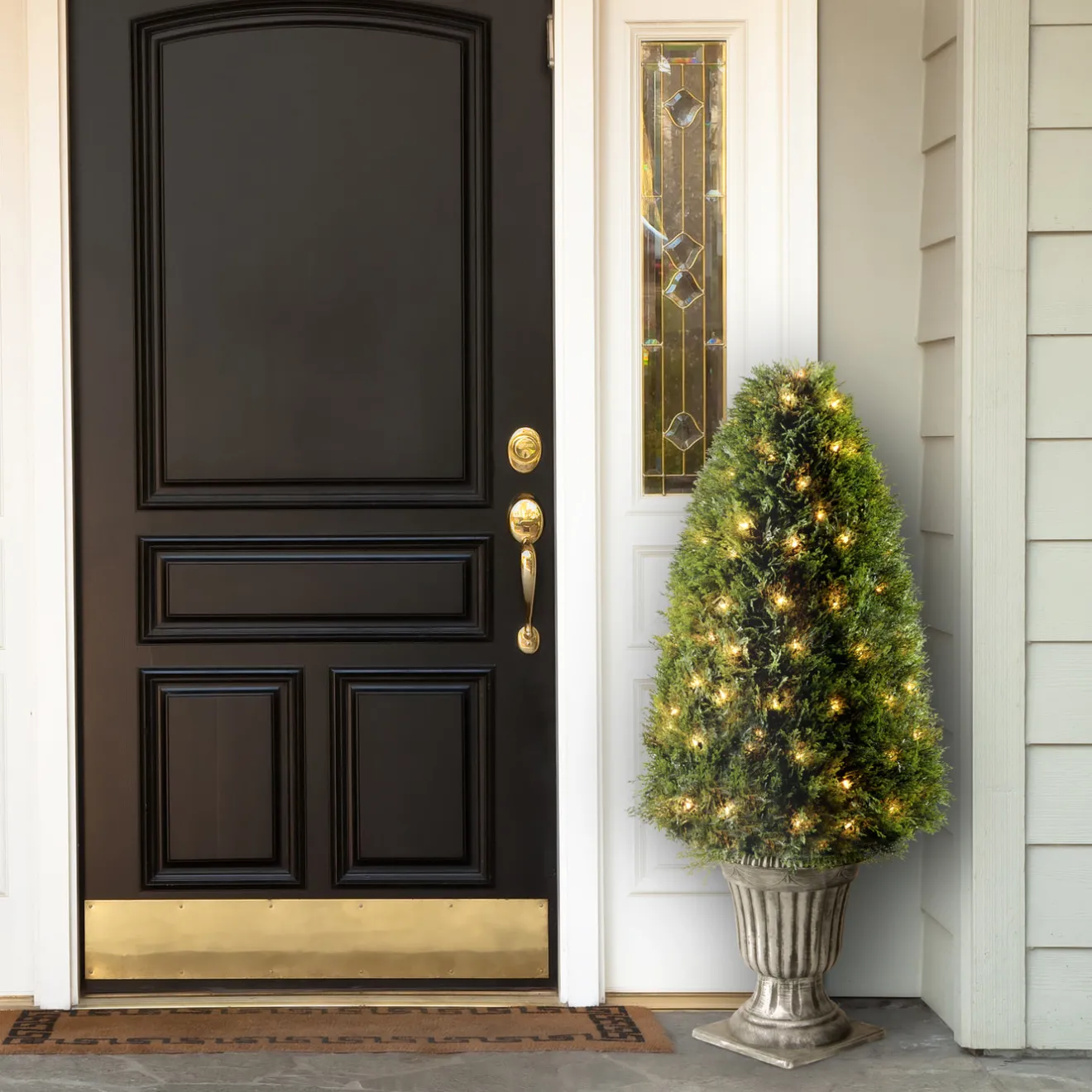 Best 48 in. Pre-Lit Upright Juniper Topiary Topiaries & Shrubs